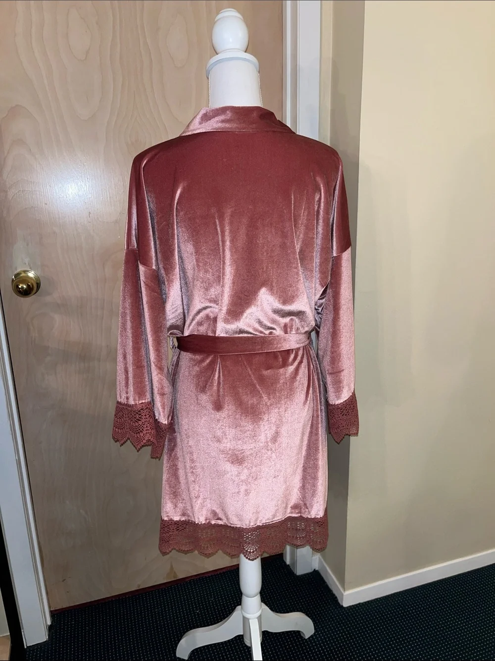 Velvet Lace Robe - Picture 2 of 2